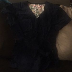 Blue scrub top